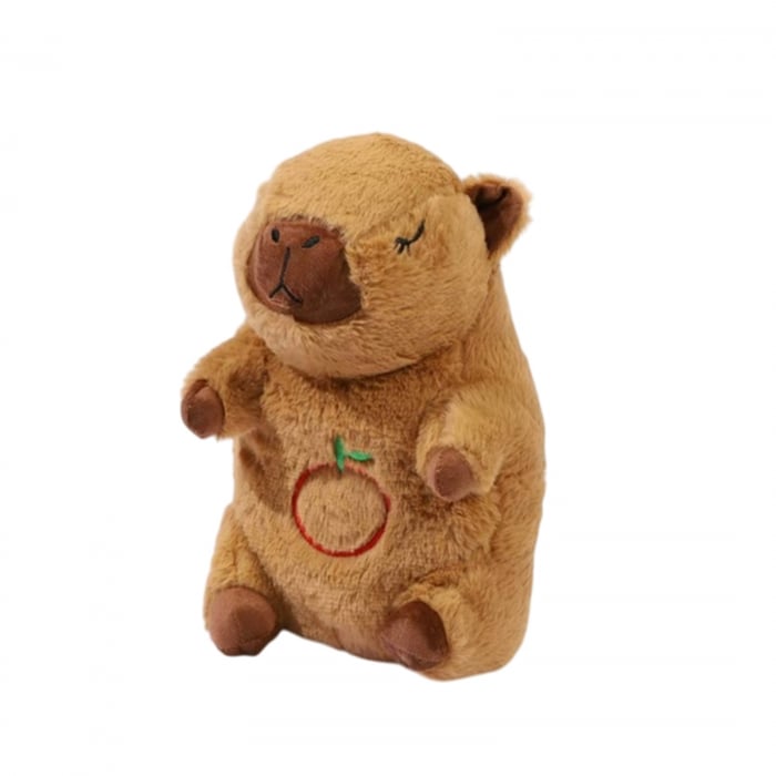 Jucarie de plus Capibara KidMania® cu functie de respiratie, melodii si lumina pentru copii, 25 cm, maro - KidMania.ro [1]