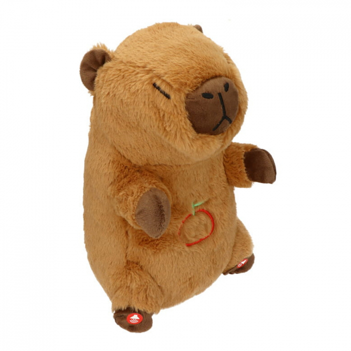 Jucarie de plus Capibara KidMania® cu functie de respiratie, melodii si lumina pentru copii, 25 cm, maro - KidMania.ro [6]