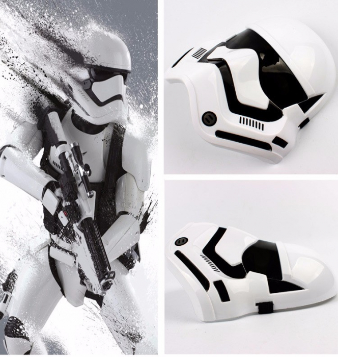 Masca Stormtrooper pentru copii, LED, marime universala, alba [5]