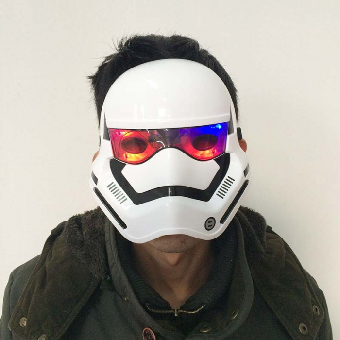 Masca Stormtrooper pentru copii, LED, marime universala, alba [2]