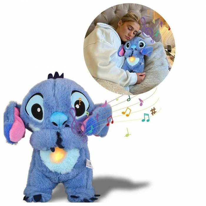 Jucarie de plus Stitch KidMania® cu functie de respiratie, melodii si lumina pentru copii - KidMania.ro [2]