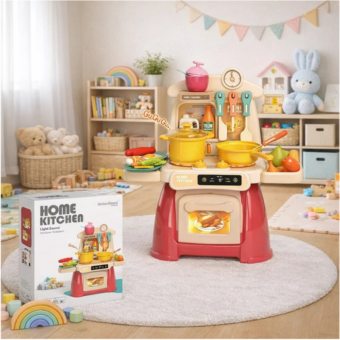 Set Bucatarie de jucarie pentru copii, cu sunete si lumini, 27 piese, 3+, multicolor - KidMania.ro [3]