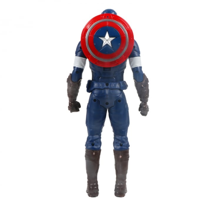 Set costum Captain America clasic cu muschi si figurina cu sunete pentru baieti [3]