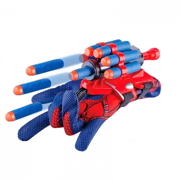 Set costum clasic Spiderman KidMania® cu muschi si doua manusi lansator pentru copii - KidMania.ro [4]