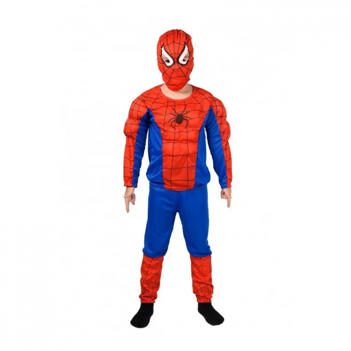 Set costum clasic Spiderman KidMania® cu muschi si doua manusi lansator pentru copii - KidMania.ro [2]