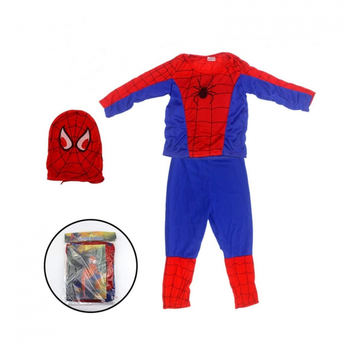 Set costum clasic Spiderman si doua lansatoare cu discuri si ventuze burete copii [3]