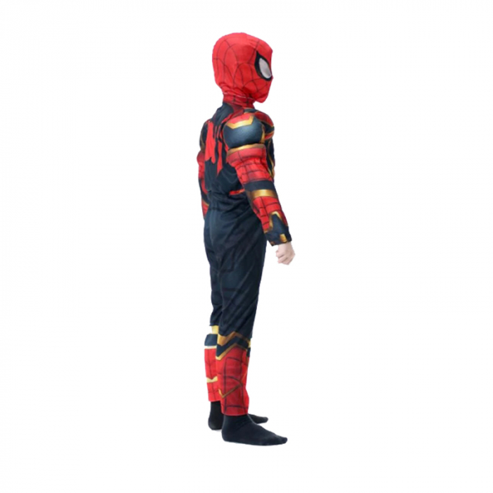Set costum Iron Spiderman  cu muschi si figurina cu sunete pentru baieti [2]