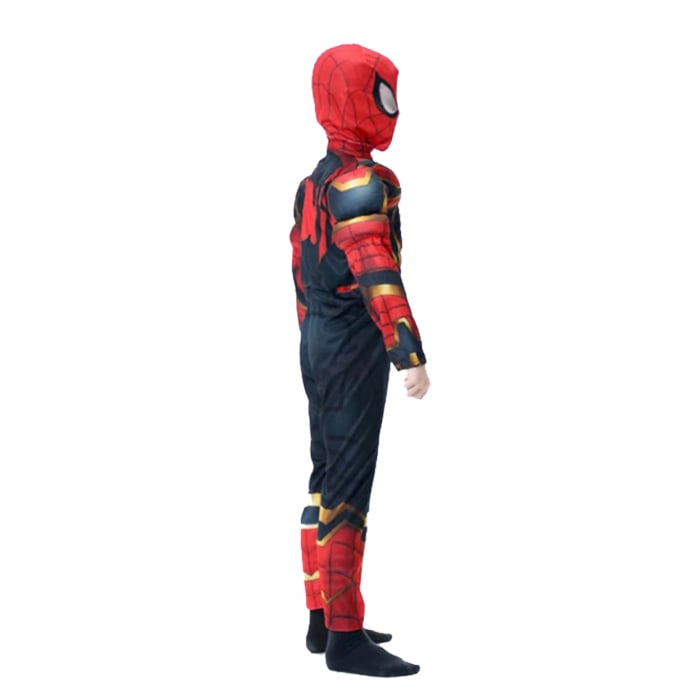 Set costum Iron Spiderman cu muschi si manusi cu lansator pentru baieti [3]