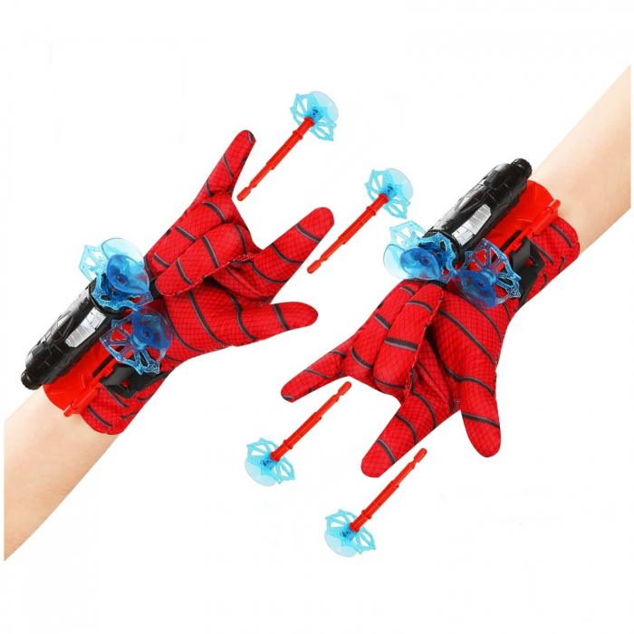Set costum Spiderman KidMania® cu muschi si doua manusi lansator cu ventuze pentru copii - KidMania.ro [3]