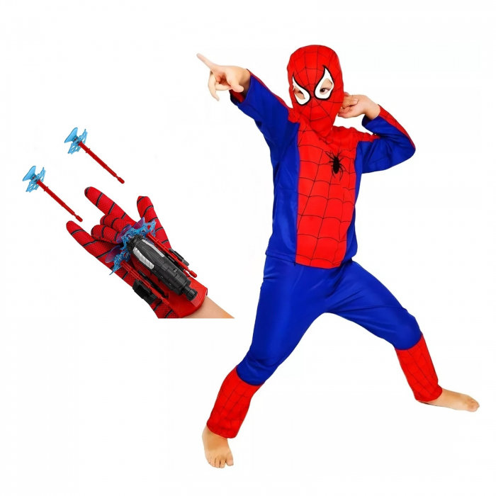 Set costum Spiderman KidMania® si lansator cu ventuze pentru copii - KidMania.ro [1]