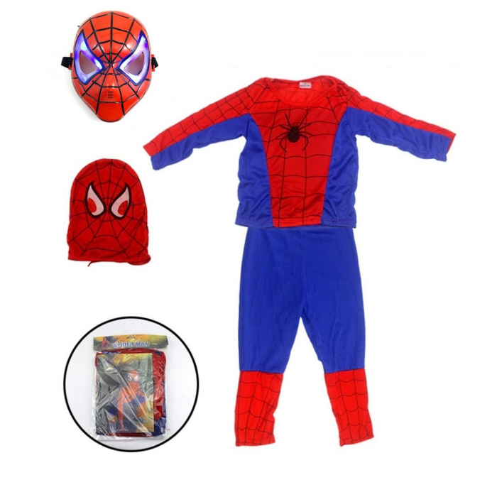 Set costum Spiderman KidMania® si masca cu lumini pentru copii - KidMania.ro [6]