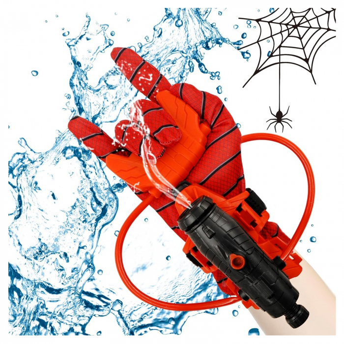 Set doua manusi lansator Spiderman cu apa KidMania® pentru copii - KidMania.ro [3]