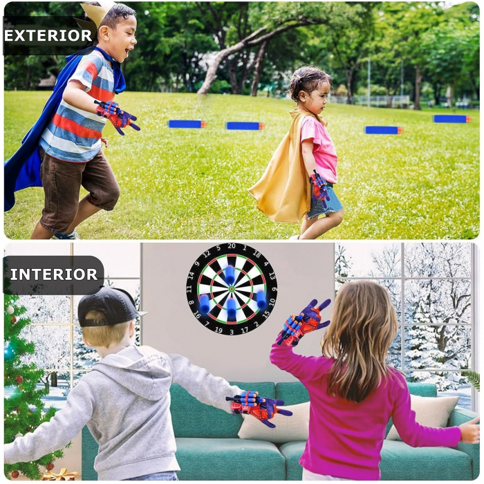 Set doua manusi lansator Spiderman cu ventuze din burete KidMania® pentru copii - KidMania.ro [5]