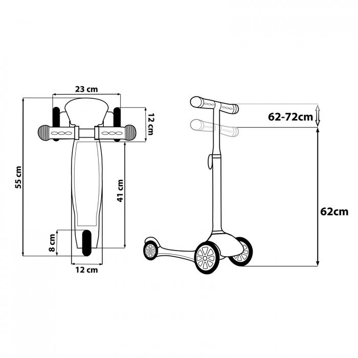 Trotineta cu 3 roti Cars, Disney, 2+, rosu, pentru copii - KidMania.ro [4]