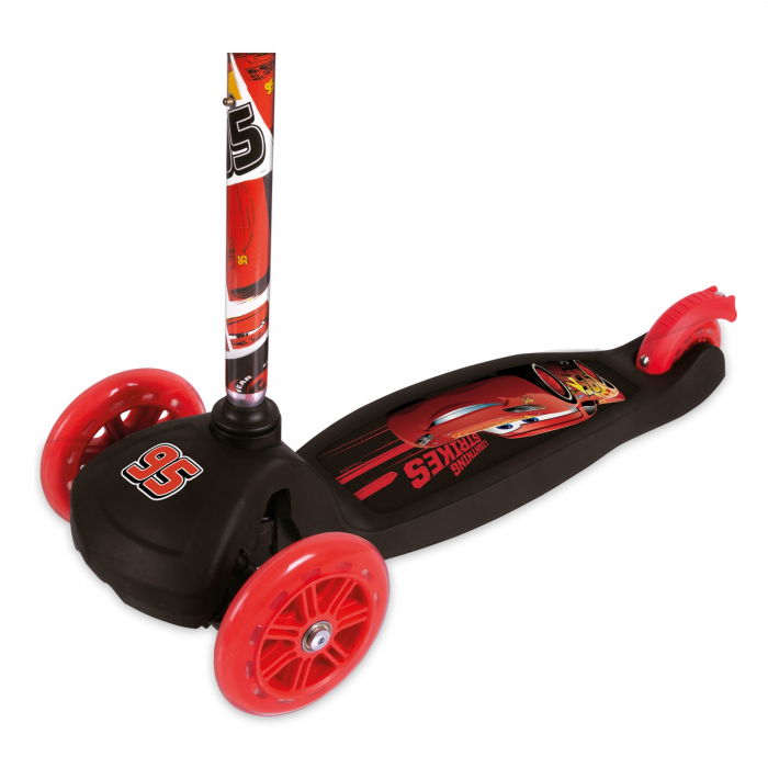 Trotineta cu 3 roti Cars, Disney, 2+, rosu, pentru copii - KidMania.ro [2]