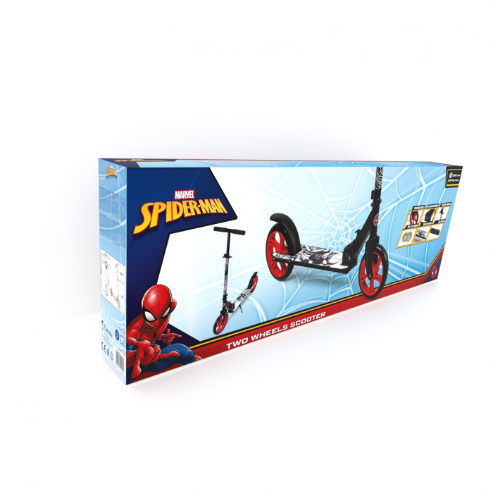 Trotineta pliabila cu 2 roti Spiderman, Marvel, 7+, negru, pentru copii - KidMania.ro [6]