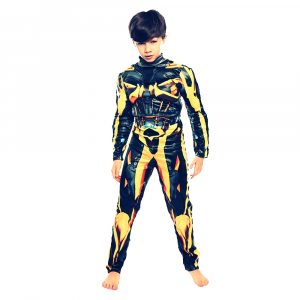 Costume Supereroi - Costum Bumblebee cu muschi, Transformers, marimea S, 3-5 ani