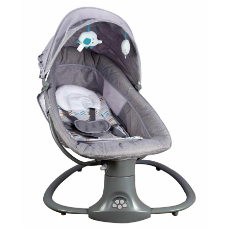 Balansoare, leagane si hamace bebelusi - Balansoar electric 3 in 1 pentru bebelusi, cu telecomanda inclusa si bluetooth, 0-3 ani, pana la 15 kg, albastru - KidMania.ro