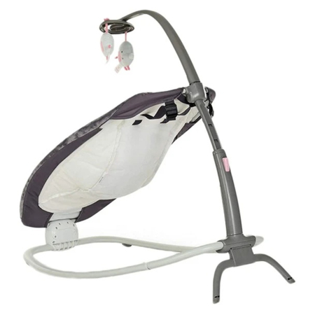 Balansoar pliabil pentru bebelusi, cu centura de siguranta si muzica, 0-12 luni, pana la 9 kg, roz - KidMania.ro [1]