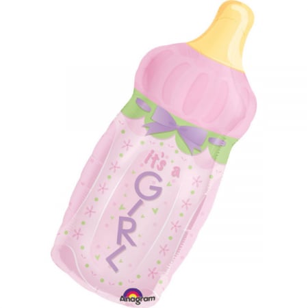 Baloane Baby Shower - Balon folie Biberon  It's a Girl, 77 cm