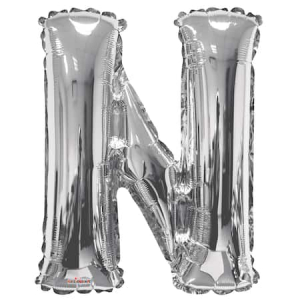Baloane cifre si litere - Balon folie litera N, 40 inch, 97 cm