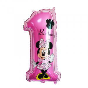 Set Baloane folie Pink Minnie Mouse si Mickey Mouse, cifra 1, 70 x 35 CM [1]