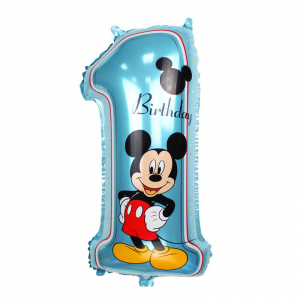 Set Baloane folie Pink Minnie Mouse si Mickey Mouse, cifra 1, 70 x 35 CM [2]