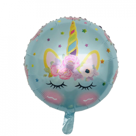 Balon folie Unicorn pentru aniversari, 45  cm, albastru