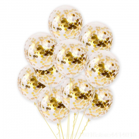 Buchet 5 baloane din latex cu confetti [0]