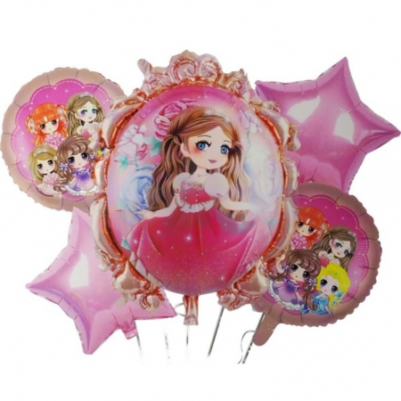 Baloane buchet - Buchet 5 baloane folie printese, 60 x 45 cm - Kidmania.ro