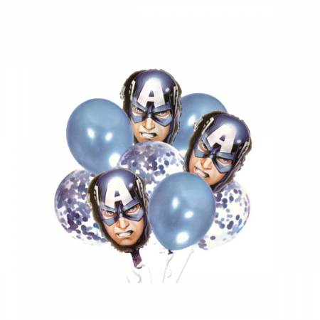 Baloane - Buchet 9 baloane folie Captain America