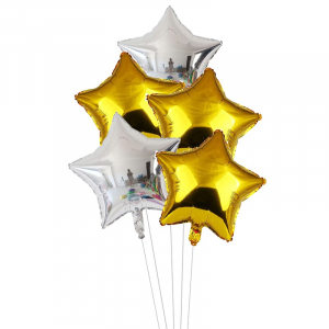 Baloane Baby Shower - Buchet 10 baloane folie stele, Baby Shower  , Stars Magic,18 inch