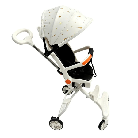 Carucior Sport Pliabil KD-2010 pentru copii, ideal pentru calatorii, 6–36 luni, alb - KidMania.ro [1]