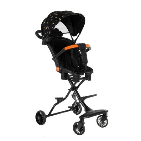 Carucioare, articole transport - Carucior Sport Pliabil KD-2010 pentru copii, ideal pentru calatorii, 6–36 luni, negru - KidMania.ro