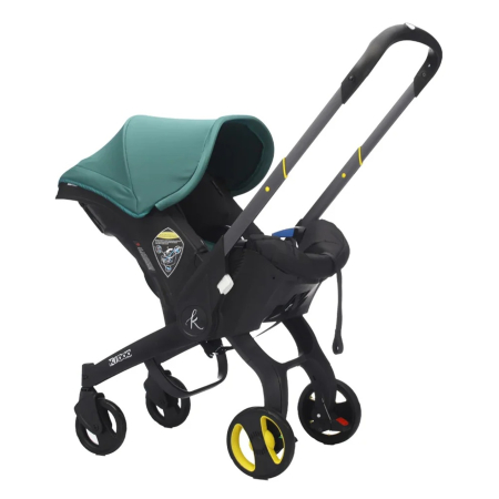 Carucioare, articole transport - Carucior transformabil 2 in 1 pentru bebelusi, 0-18 luni, pana la 13 kg, verde - KidMania.ro