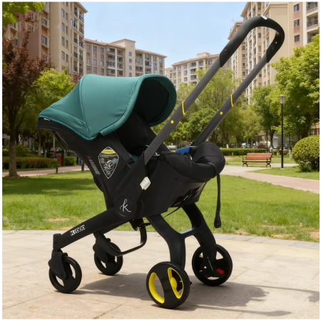 Carucior transformabil 2 in 1 pentru bebelusi, 0-18 luni, pana la 13 kg, verde - KidMania.ro [1]