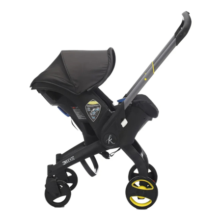 Carucioare, articole transport - Carucior transformabil 2 in 1 pentru bebelusi, 0-18 luni, pana la 13 kg, negru - KidMania.ro