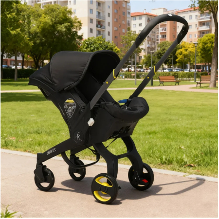 Carucior transformabil 2 in 1 pentru bebelusi, 0-18 luni, pana la 13 kg, negru - KidMania.ro [1]
