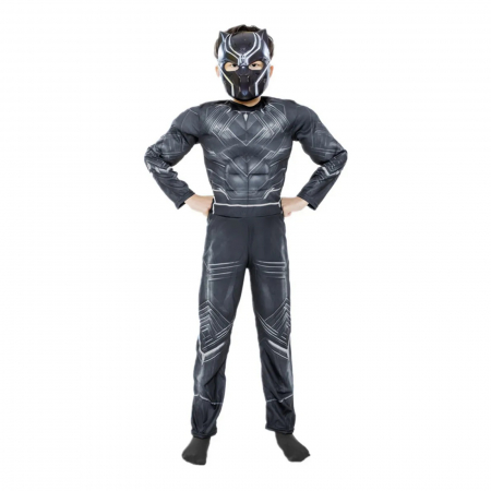 Costum Black Panther KidMania® cu muschi si masca pentru copii - KidMania.ro [1]