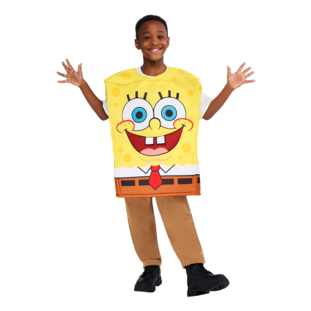 Costume Carnaval Copii - Costum buretele Bob, SpongeBob - Pantaloni Patrati pentru copii - KidMania.ro