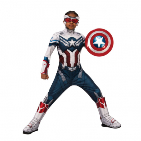 Costum Captain America Deluxe cu muschi pentru baieti - The Falcon and the Winter Soldier [0]