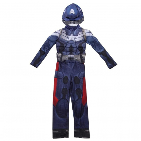 Costum Captain America KidMania® cu muschi pentru baieti - KidMania.ro [1]