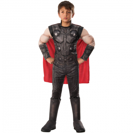Costume pentru Baieti - Costum Deluxe Thor cu muschi pentru baiat - Avengers - Kidmania.ro