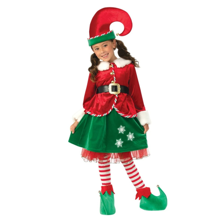 Costume Carnaval Copii - Costum Elf de Craciun KidMania® pentru fete - KidMania.ro