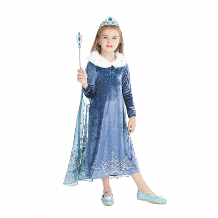 Costume Printese - Costum Elsa KidMania® cu accesorii pentru fete - KidMania.ro