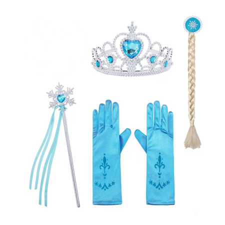 Costum Elsa Regina Zapezii KidMania® cu accesorii pentru fete - KidMania.ro [4]