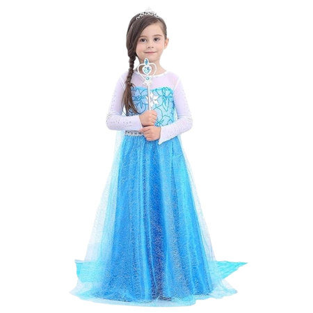 Costum Elsa Regina Zapezii KidMania® cu accesorii pentru fete - KidMania.ro [1]