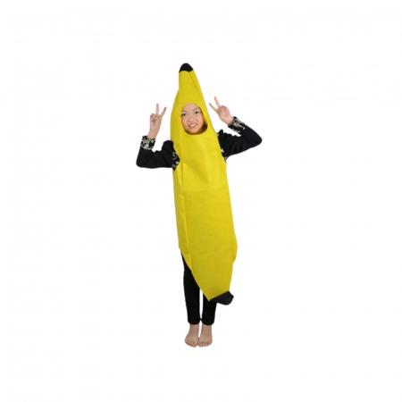 Costum fruct Banana KidMania®, galben, pentru copii, marime universala - KidMania.ro