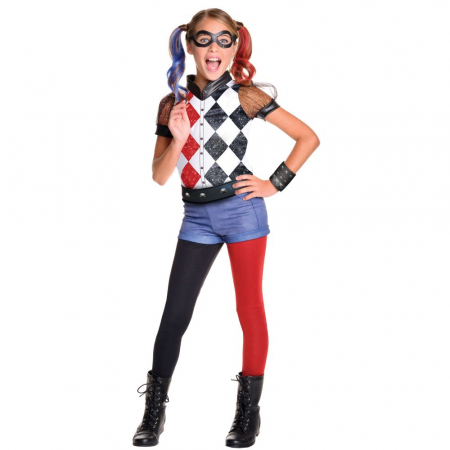 Costume pentru Fete - Costum Harley Quinn pentru fete - Kidmania.ro