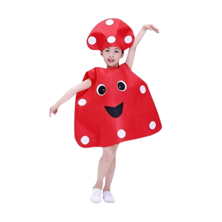 Costum leguma Ciuperca KidMania®, rosu, pentru copii, marime universala - KidMania.ro [1]